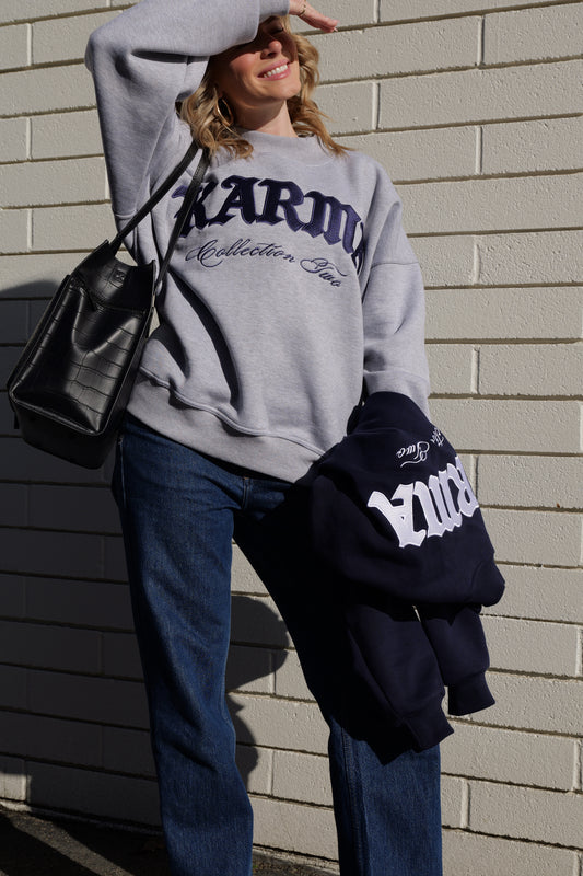 GOODKARMA Gray Mock Neck Sweater